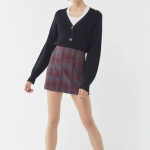 UO Plaid Carpenter Mini Skirt